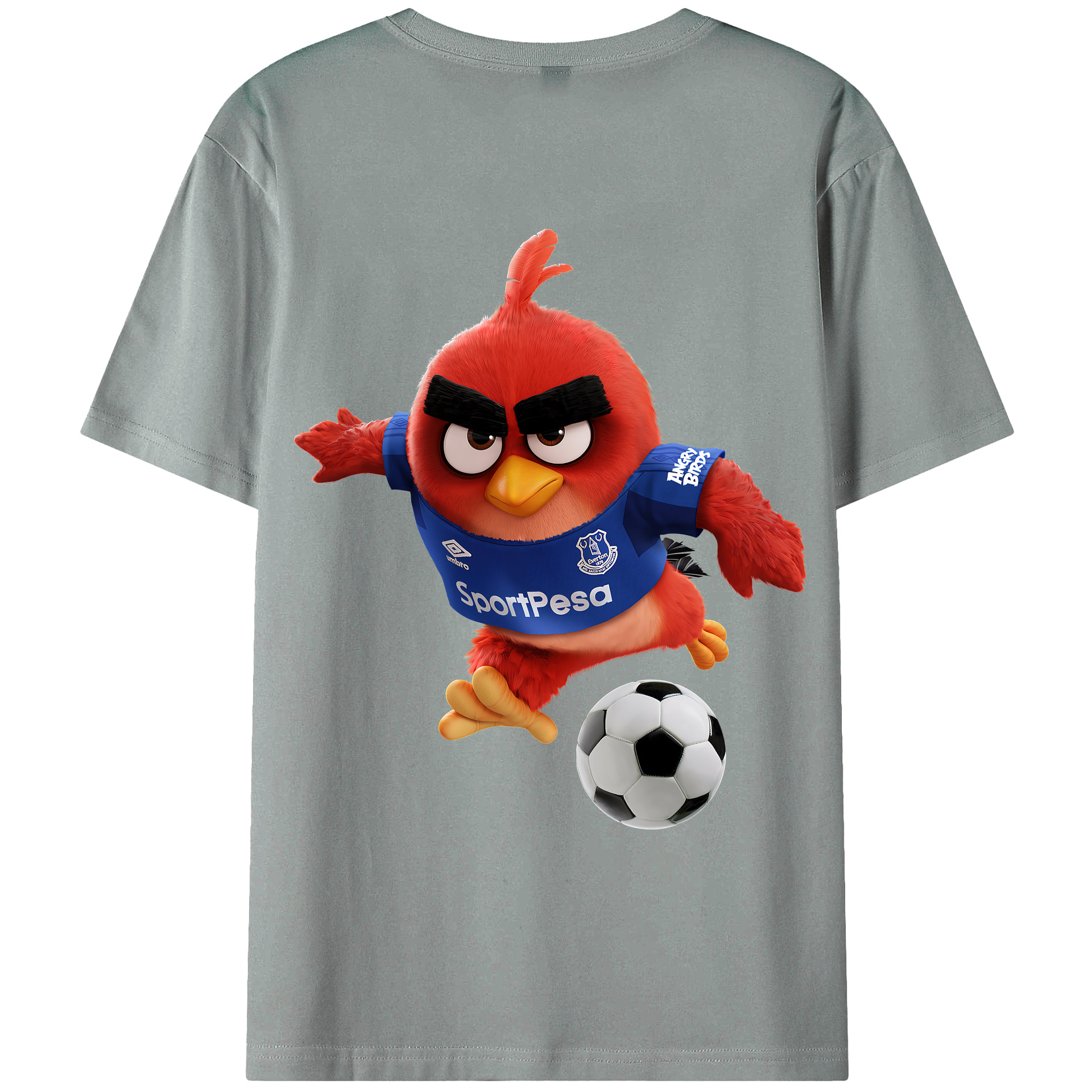 （画像用） Angry Birds アングリーバード 綿100％ メンズ半袖Tシャツ（バックプリント） 通気性